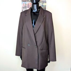 H&M Brown Chocolate Oversized Blazer Size M